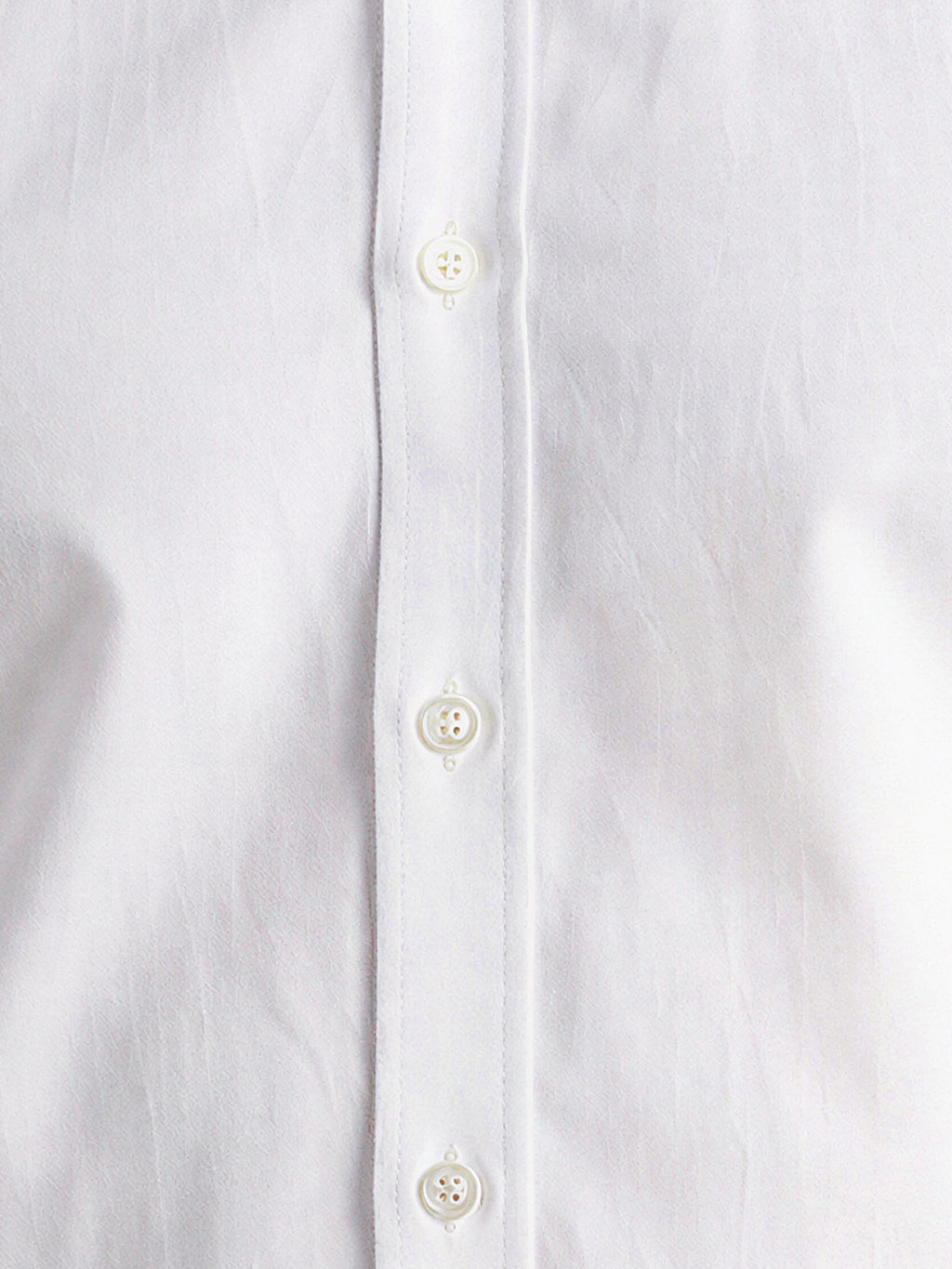 White Solid Casual Shirt