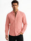 Solid Pink Forest Button-Down Casual Shirt