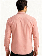 Solid Pink Forest Button-Down Casual Shirt