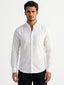 Solid White Button-Down Casual Shirt