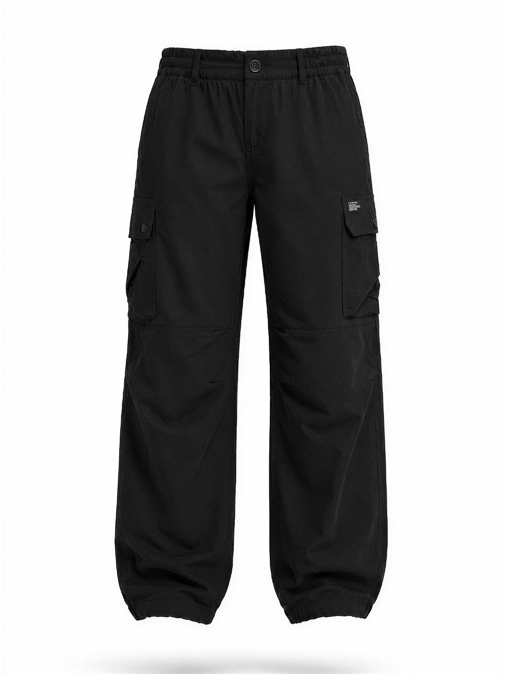 Solid Baggy Fit Cargo Pants