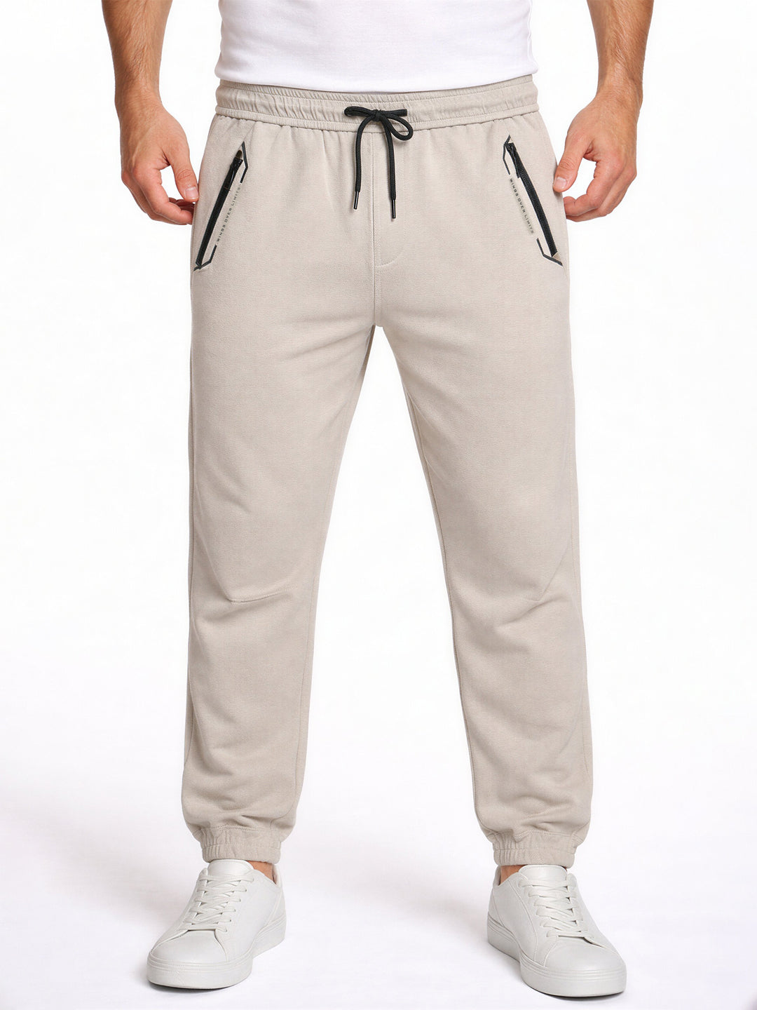 S. Grey Zip Pocket Track Pants