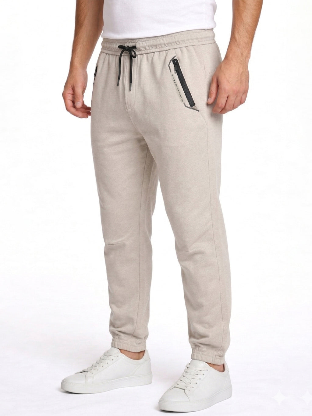S. Grey Zip Pocket Track Pants
