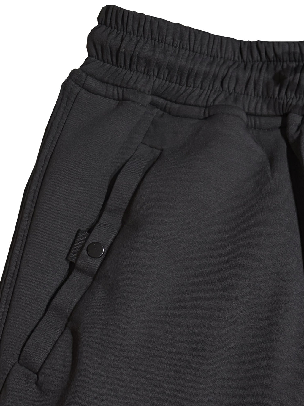 Black Solid Knit Track Pants