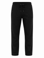 Black Solid Knit Track Pants