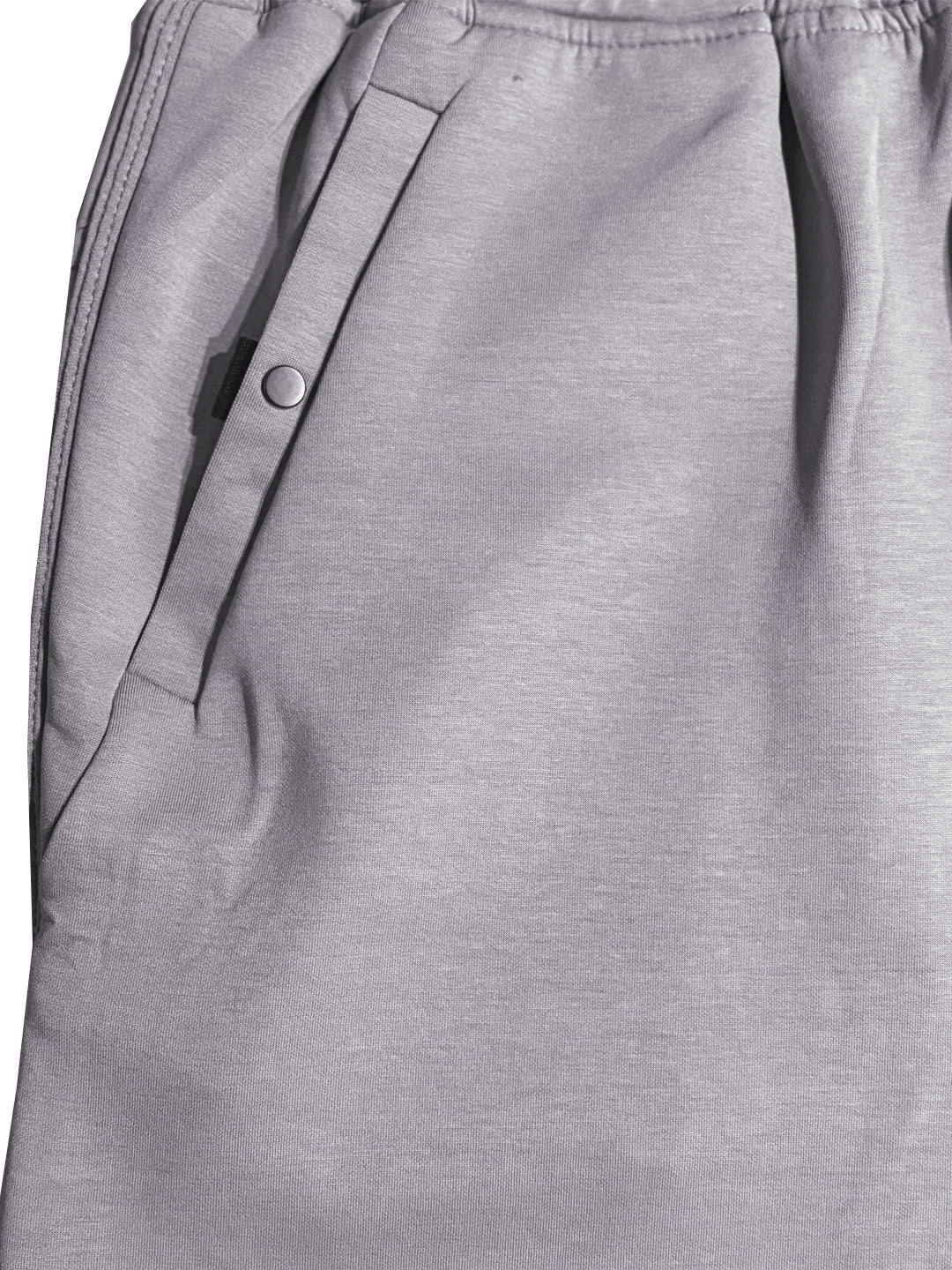 Light Grey Solid Knit Track Pants