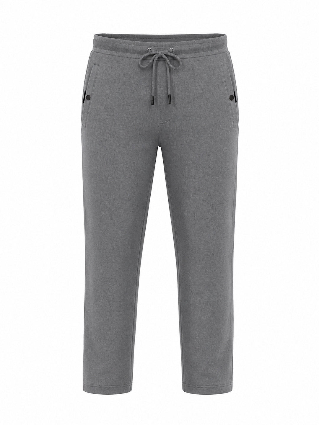 Light Grey Solid Knit Track Pants Secondary image