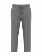Light Grey Solid Knit Track Pants