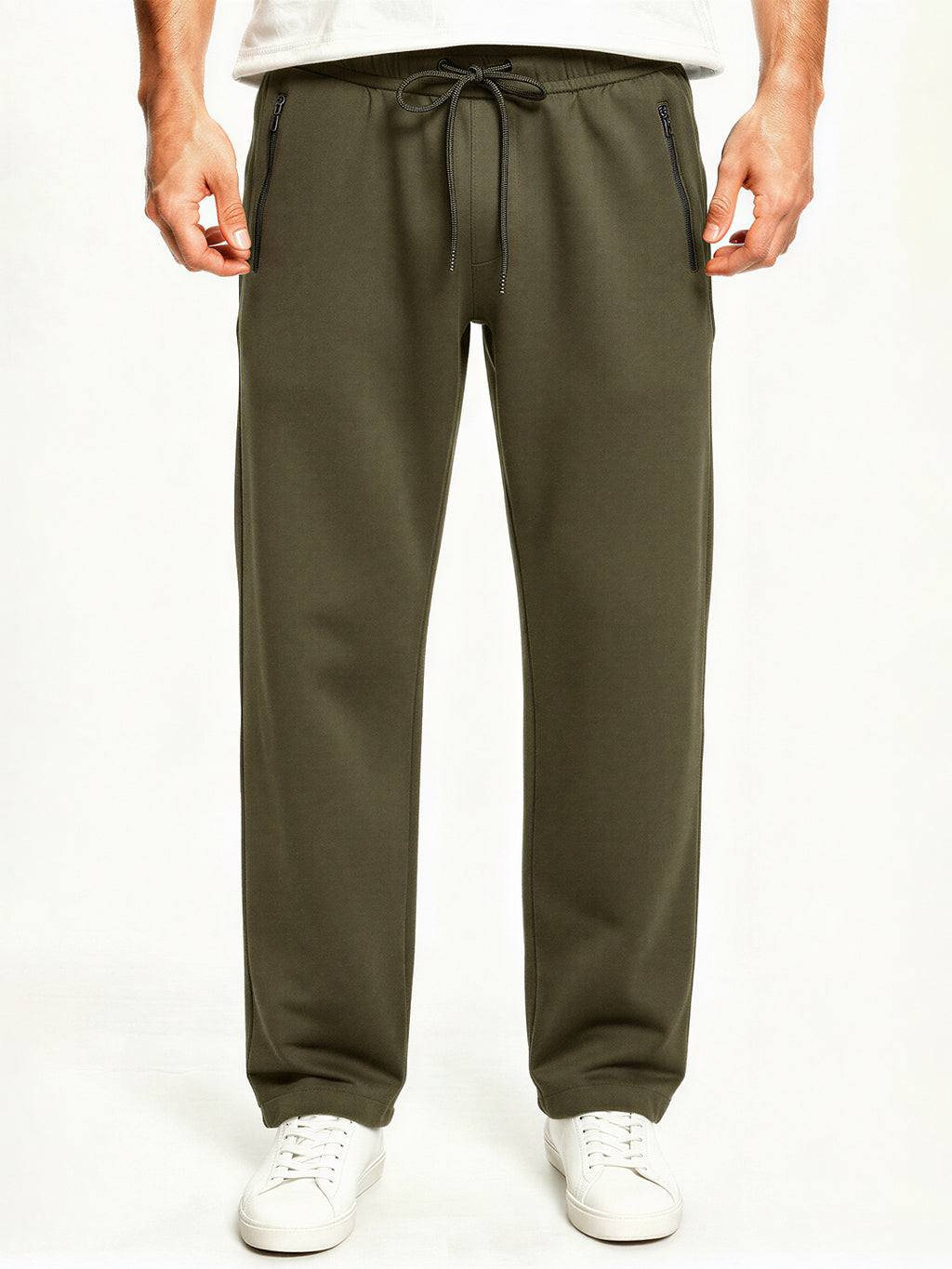 Olive Green Track Pants