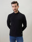 Men's Solid High Neck Full Sleeve Regular Fit T-Shirt