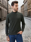 Men's Solid High Neck Full Sleeve Regular Fit T-Shirt