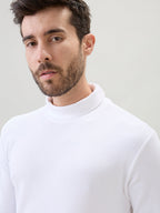 Men's Solid High Neck Full Sleeve Regular Fit T-Shirt