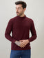 Men's Solid High Neck Full Sleeve Regular Fit T-Shirt