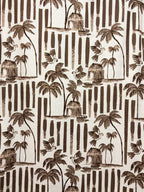 Brown Tropical Print Resort Co-ord Set