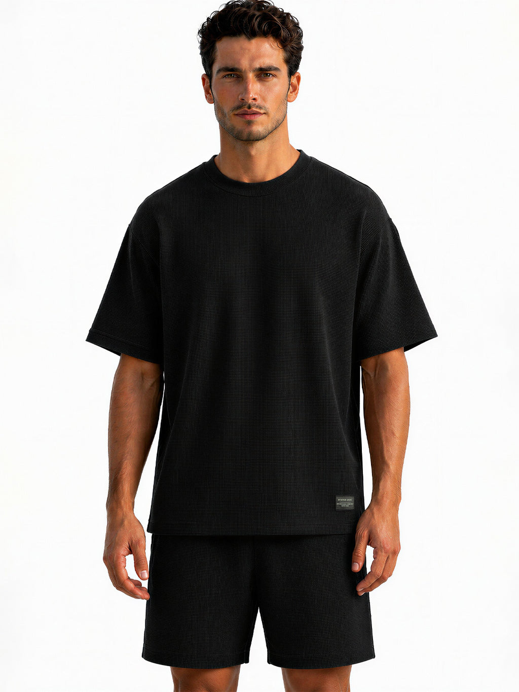 Black Textured Co-ord Set