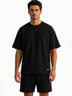Black Textured Co-ord Set