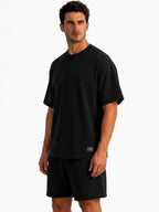Black Textured Co-ord Set