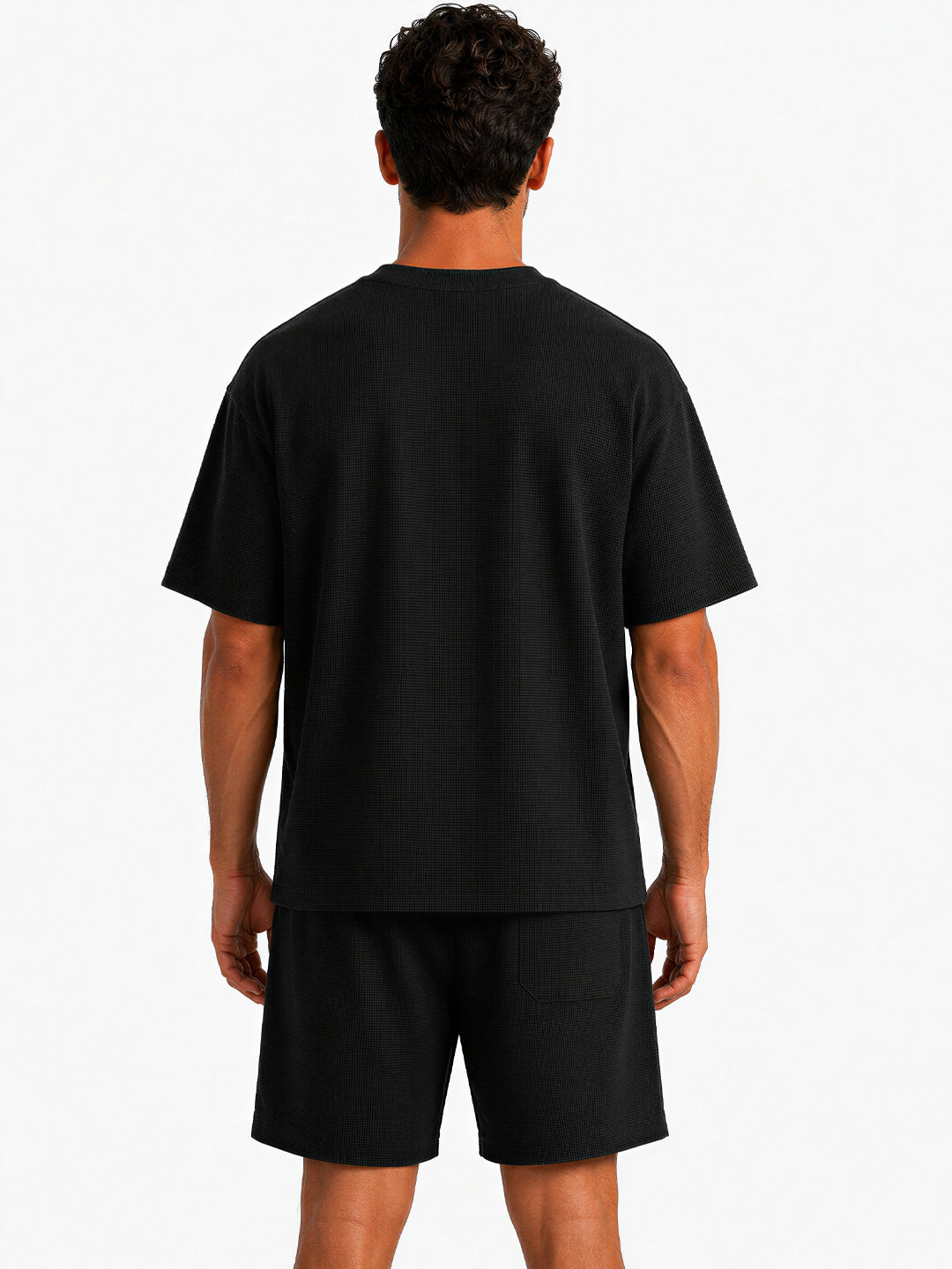 Black Textured Co-ord Set