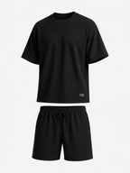 Black Textured Co-ord Set