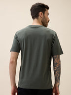 Men's Printed Round Neck Half Sleeves Oversized Tshirt