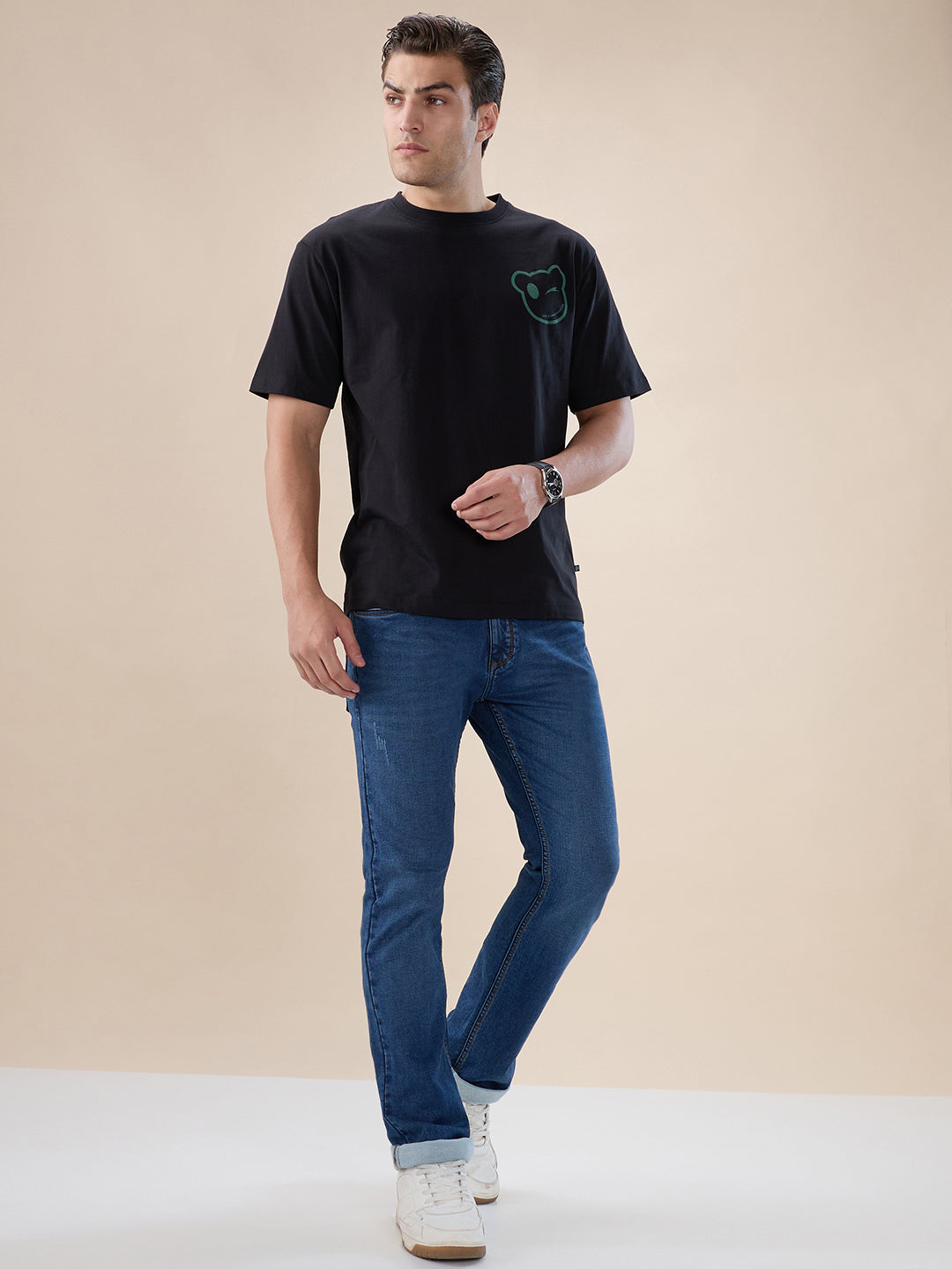 Black Bear Oversized Backprint Tshirt