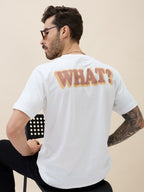 Mens Printed Round Neck Half Sleeves Oversized Tshirt