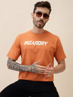Men's Printed Round Neck Half Sleeves Oversized Tshirt