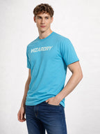 Mens All-Over Graphic Printed Half Sleeves Regular Fit Tshirt