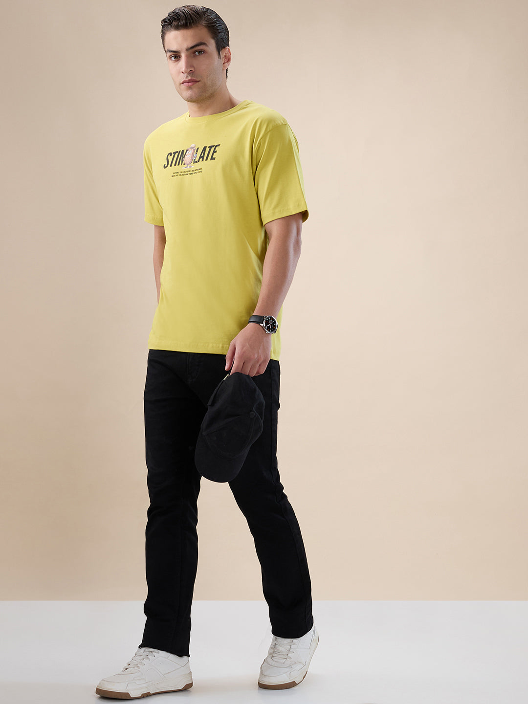 Lime Backprint Oversized T-Shirt