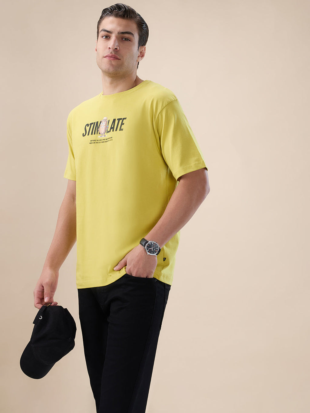 Lime Backprint Oversized T-Shirt