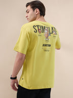Lime Backprint Oversized T-Shirt