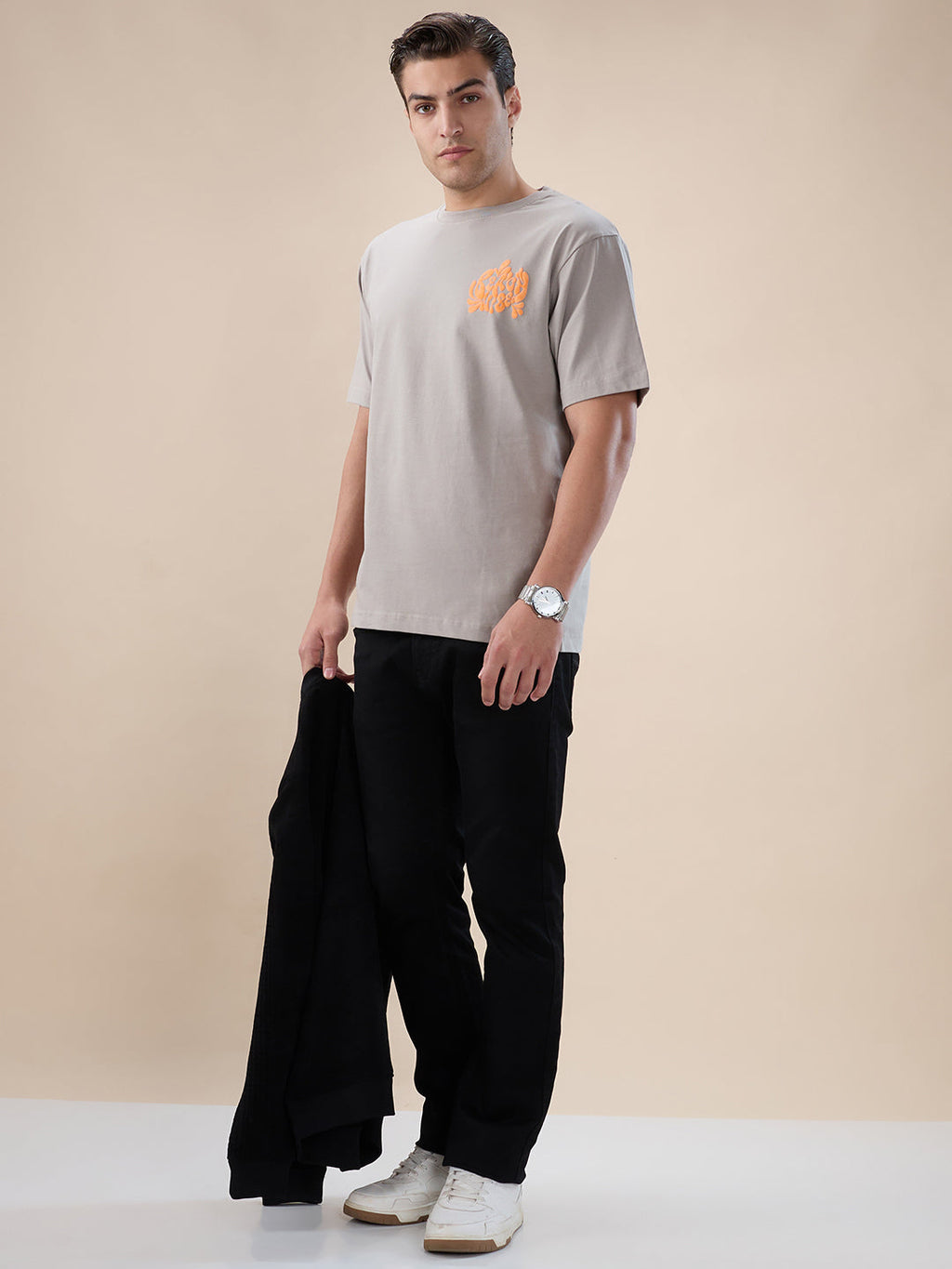 Cement Oversized Graphic T-Shirt