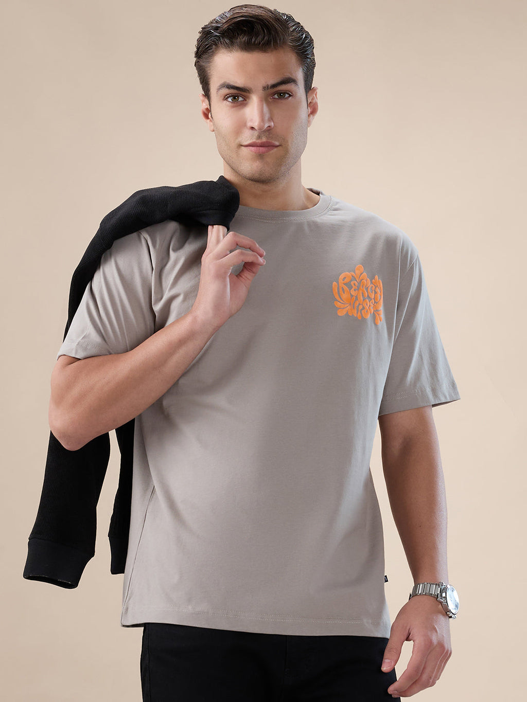 Cement Oversized Graphic T-Shirt