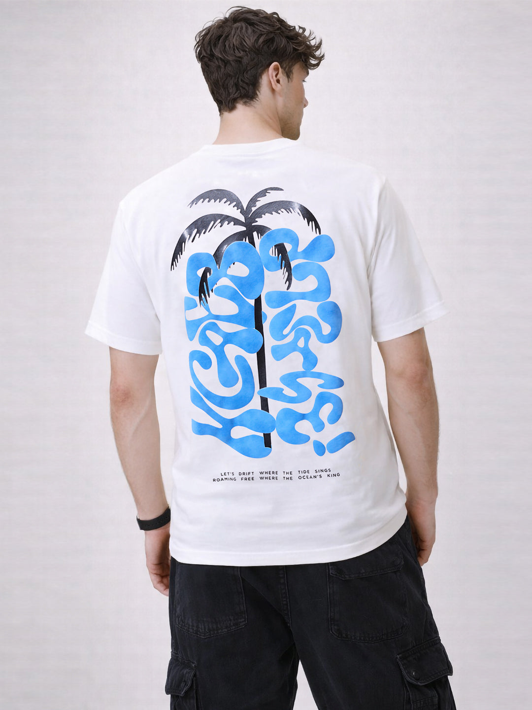 Status Quo Men's Printed Round Neck Half Sleeves Oversized T-shirt Secondary image