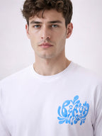 Status Quo Men's Printed Round Neck Half Sleeves Oversized T-shirt