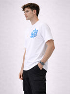 Status Quo Men's Printed Round Neck Half Sleeves Oversized T-shirt