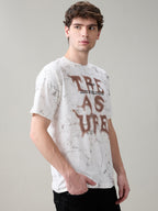 Status Quo Men's Typography Print Round Neck Regular Fit T-Shirt
