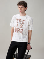Status Quo Men's Typography Print Round Neck Regular Fit T-Shirt