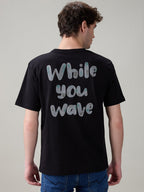 Status Quo Men's Regular Fit Round Neck T-Shirt with Typography and Graphic Print