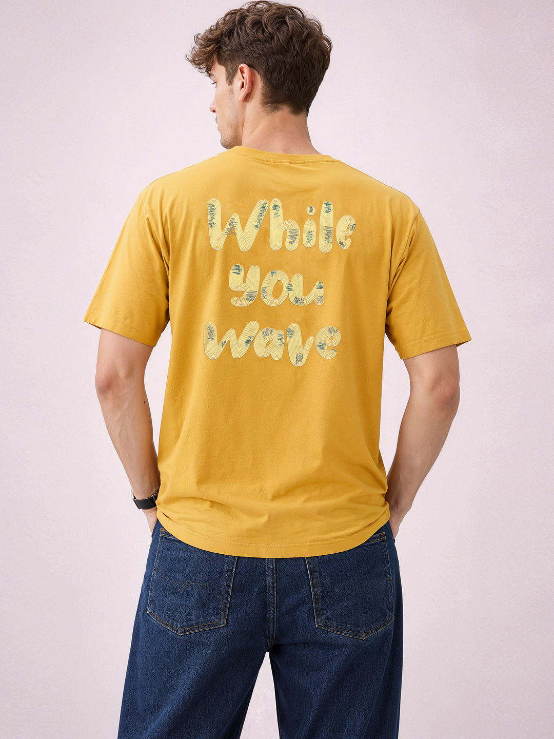 Status Quo Men’s Regular Fit Round Neck T-Shirt with Typography and Graphic Print Secondary image