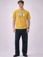 Status Quo Men’s Regular Fit Round Neck T-Shirt with Typography and Graphic Print