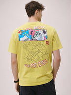 Men's Printed Round Neck Half Sleeves Regular Fit Tshirt