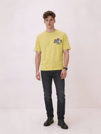Men's Printed Round Neck Half Sleeves Regular Fit Tshirt