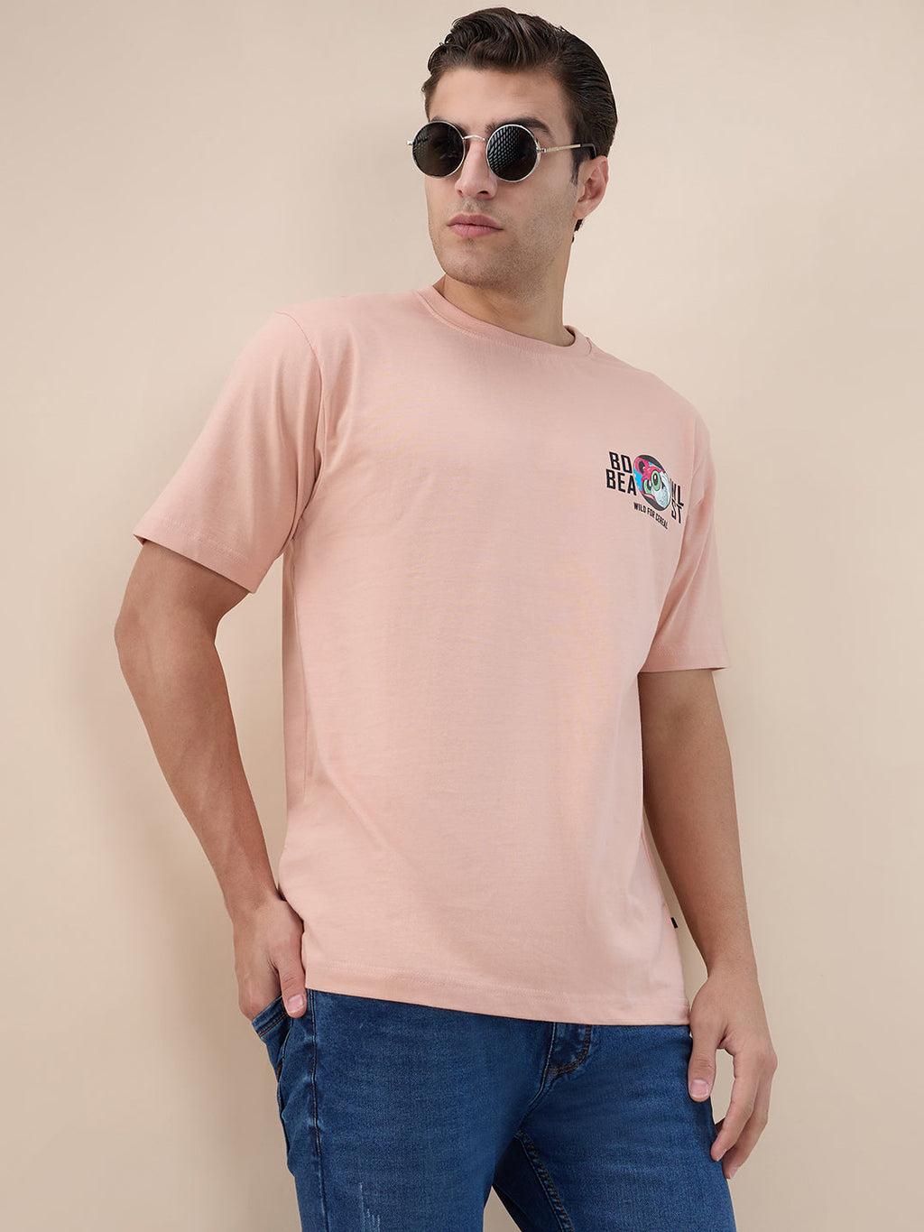 Misty Rose Backprint T-Shirt
