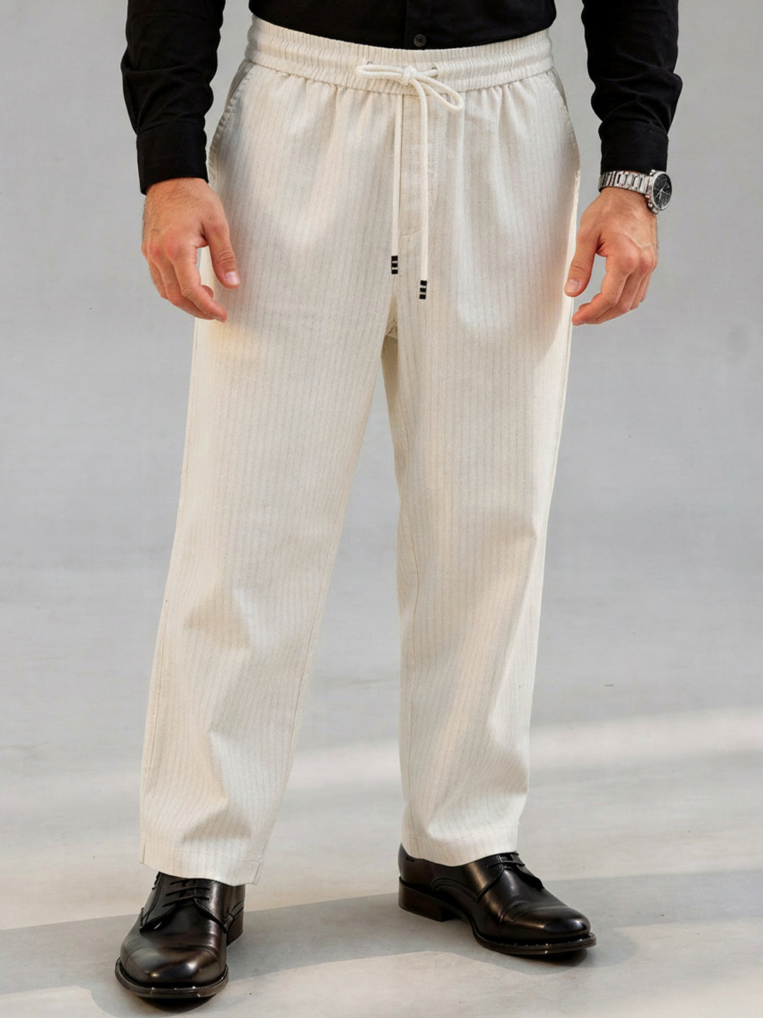 Sand Dune Textured Drawcord Trousers