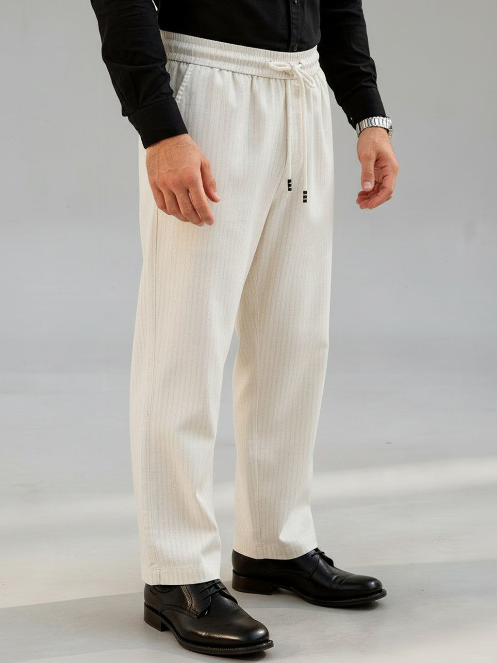 Sand Dune Textured Drawcord Trousers