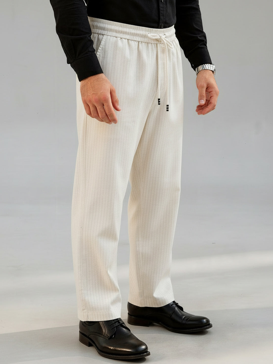 Sand Dune Textured Drawcord Trousers