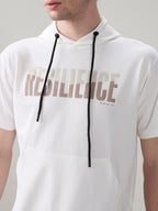 Status Quo Men's Typography Printed Hooded Neck Regular Fit T-Shirt