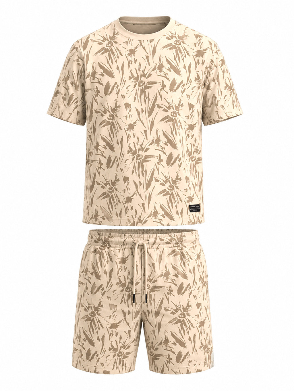 Botanical Printed T-shirt & Shorts Set