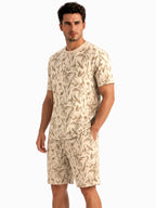 Botanical Printed T-shirt & Shorts Set